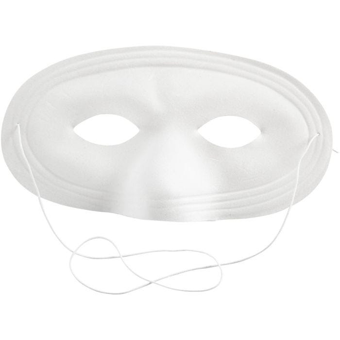 Antifaz, 10 cm, 17,5 cm, blanco, 1 ud