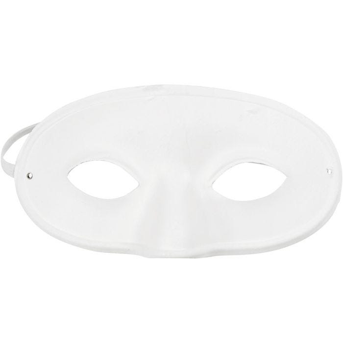 Antifaz, A: 9,5 cm, A: 18,5 cm, blanco, 10 ud/ 1 paquete