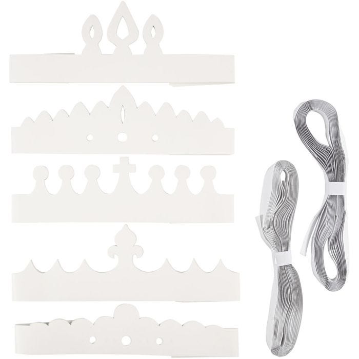 Coronas, A: 10-16,5 cm, L. 60 cm, blanco, 50 ud/ 1 paquete