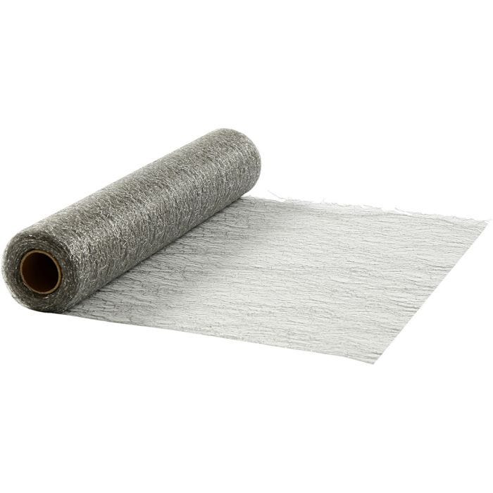 Caminos de mesa, A: 30 cm, plata, 10 m/ 1 rollo