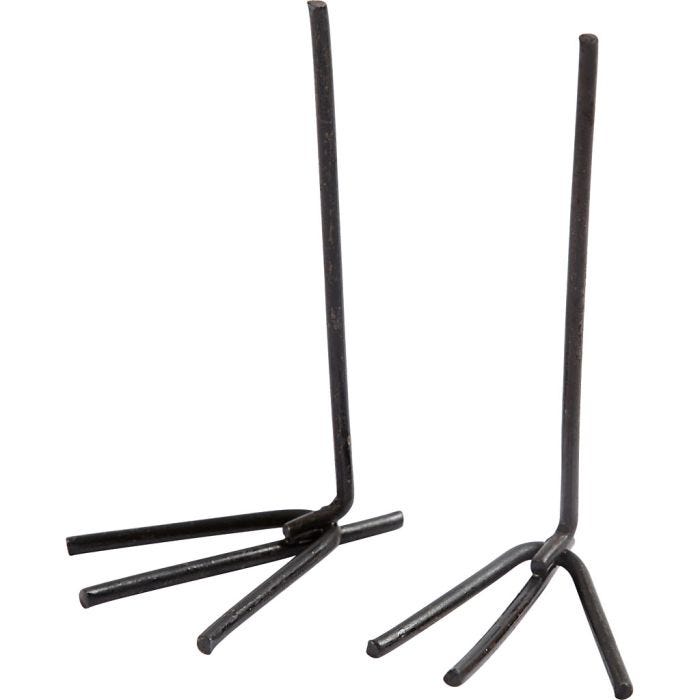 Pies de Pollo Metálicos, A: 5 cm, A: 2 cm, negro, 10 par/ 1 paquete