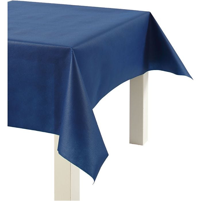 Mantel de Tela de Imitación, A: 125 cm, 70 gr, azul oscuro, 10 m/ 1 rollo