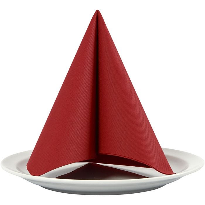 Servilleta, medidas 40x40 cm, 60 gr, burdeos, 20 ud/ 1 paquete