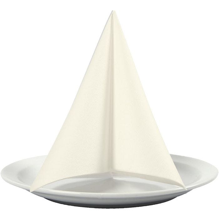 Servilleta, medidas 40x40 cm, 60 gr, blanquecino, 20 ud/ 1 paquete