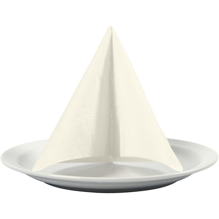 Servilleta, Parte trasera blanca, medidas 33x33 cm, blanquecino, 20 ud/ 1 paquete