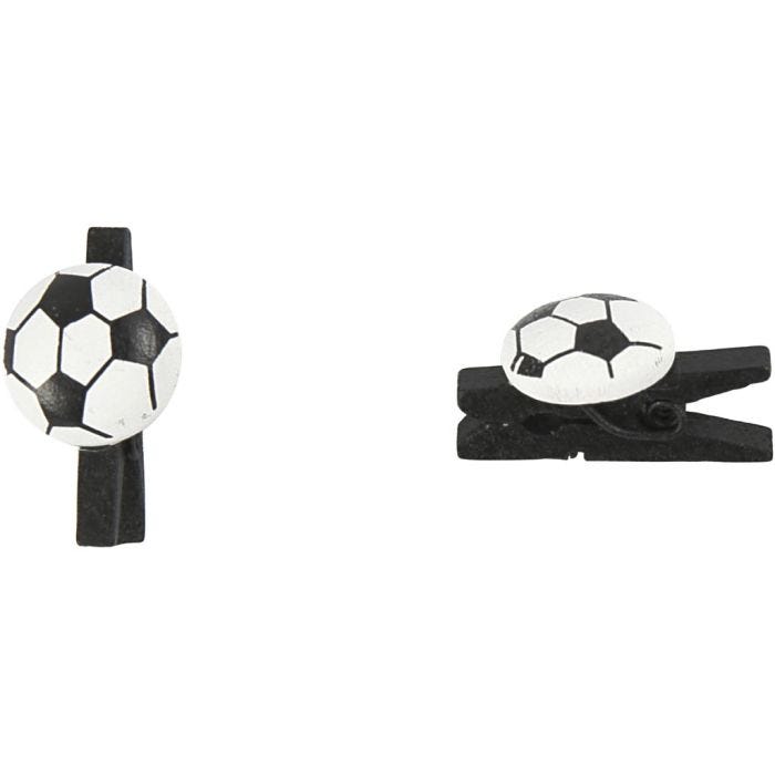 Pinza futbol, 14x25 mm, 12 mm, negro, 10ud/ 1 paquete