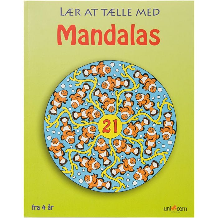 Libros para colorear Mandala, Aprende a contar, 1 ud