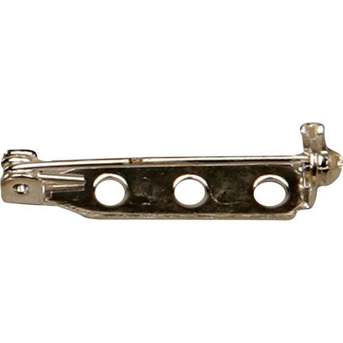 Base para broche, L. 25 mm, plateado, 100 ud/ 1 paquete