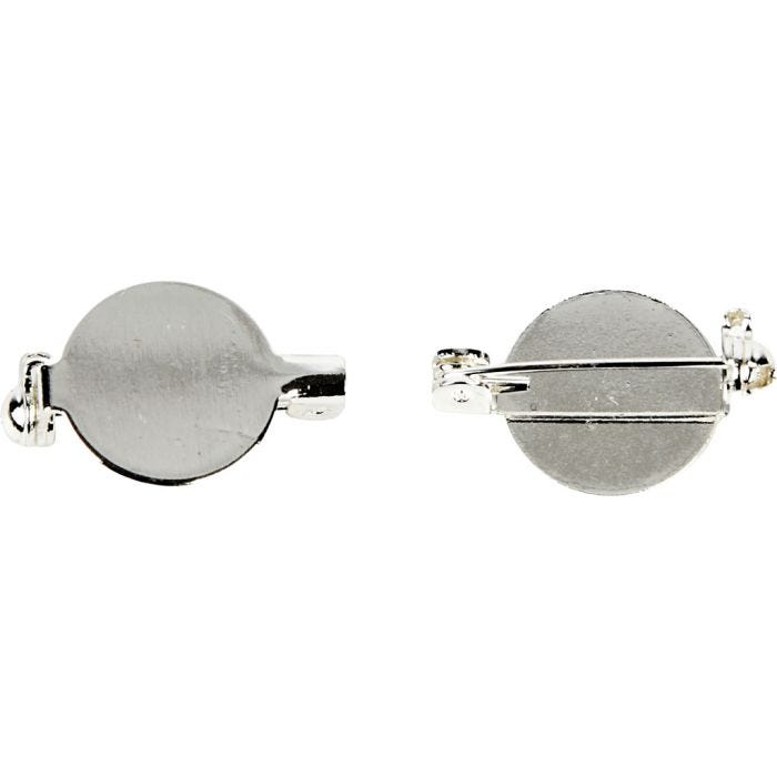 Base de broche, dia 20 mm, plateado, 5 ud/ 1 paquete