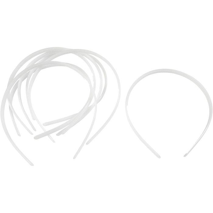 Diademas, A: 8 mm, blanco, 20 ud/ 1 paquete