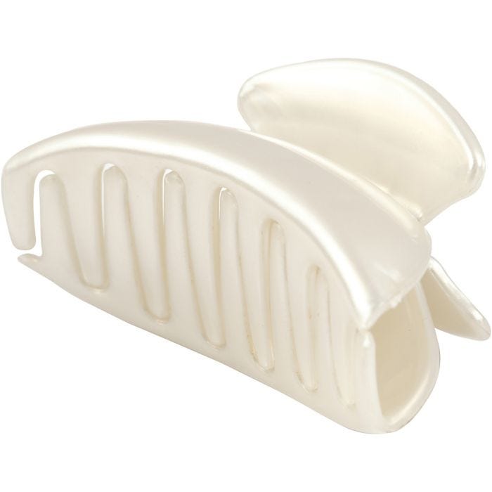 Pinza de pelo, L. 90 mm, A: 45 mm, madre perla, 1 ud