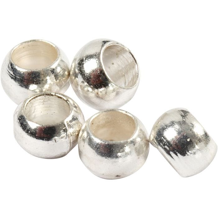 Abalorios ondulados, dia 2 mm, plata, 1000 ud/ 1 paquete