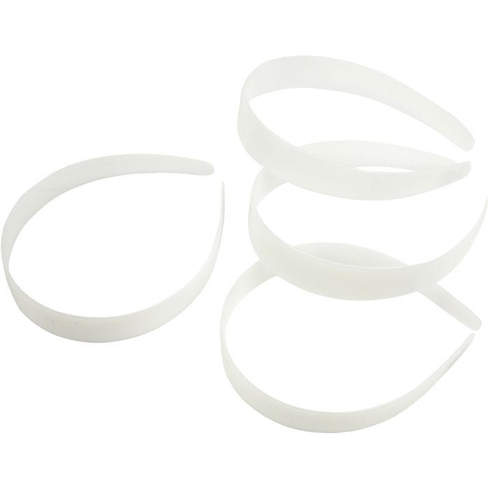 Diadema, A: 25 mm, blanco, 5 ud/ 1 paquete
