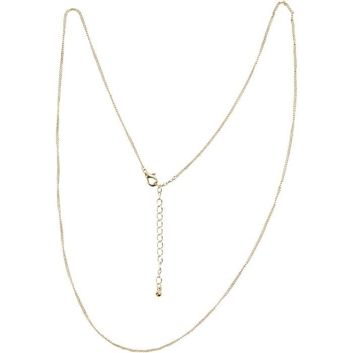 Cadena, 80 cm, 1 mm, dorado/plateado, 1 ud