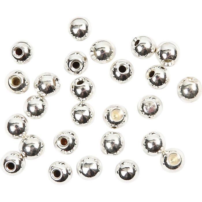 Cuentas tope para alambre de memoria, dia 3 mm, medida agujero 1 mm, plateado, 20 ud/ 1 paquete