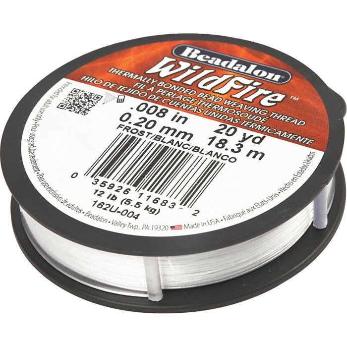 Alambre de Joyería, grosor 0,2 mm, blanco, 18.30 m/ 1 rollo