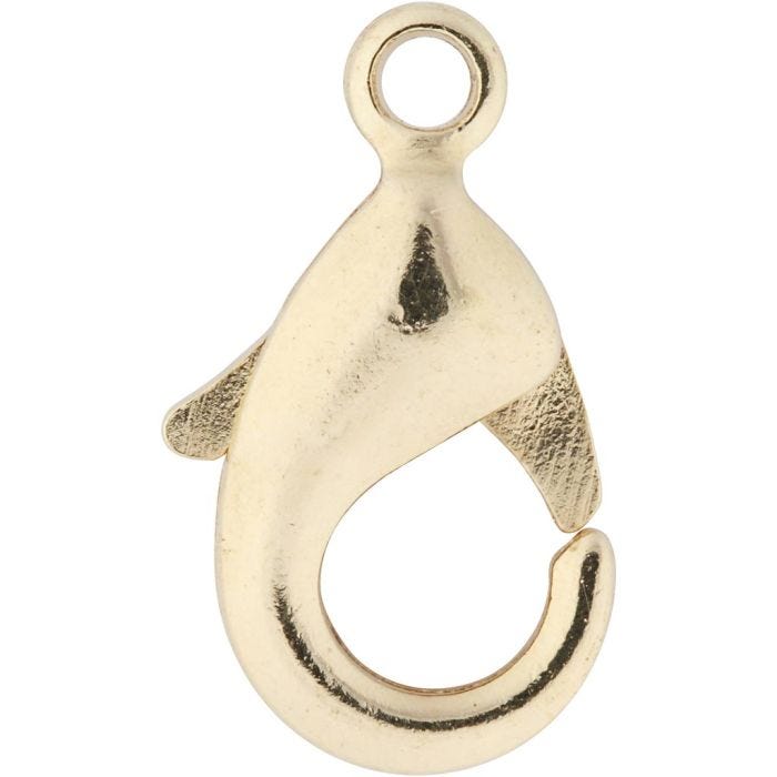 Mosquetones, L. 10,1 mm, dorado/plateado, 100 ud/ 1 paquete
