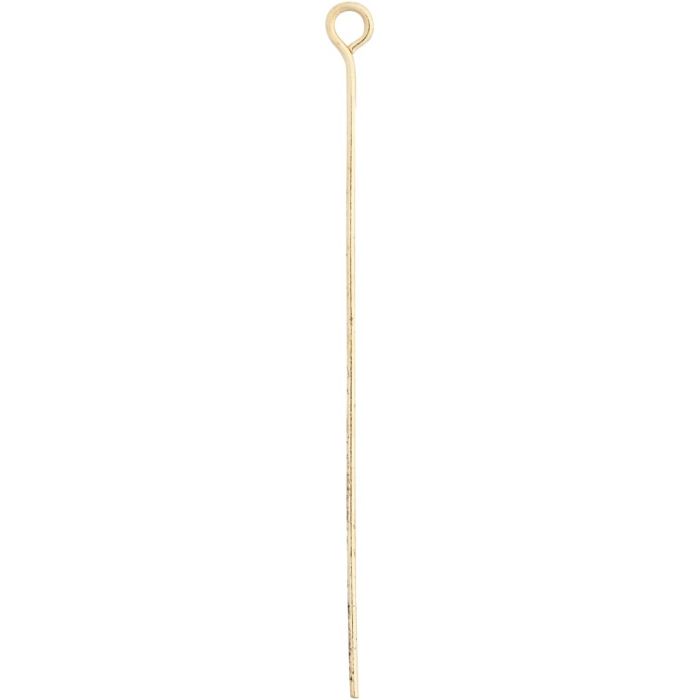 Aguja con ojal, L. 50 mm, dorado/plateado, 30 ud/ 1 paquete