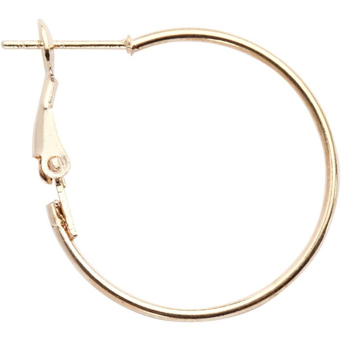 Pendientes, dia 25 mm, dorado/plateado, 8 ud/ 1 paquete