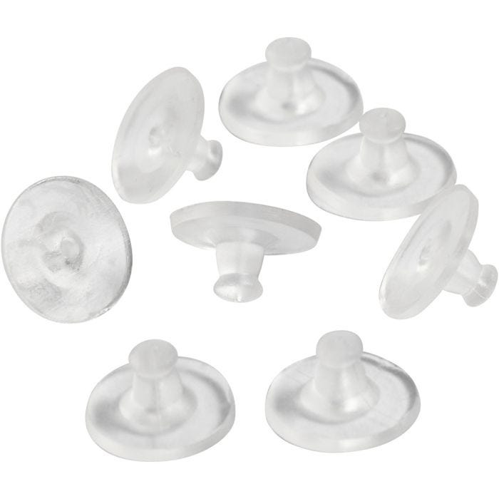 Cierre para pendiente, dia 10 mm, transparente, 10 par/ 1 paquete