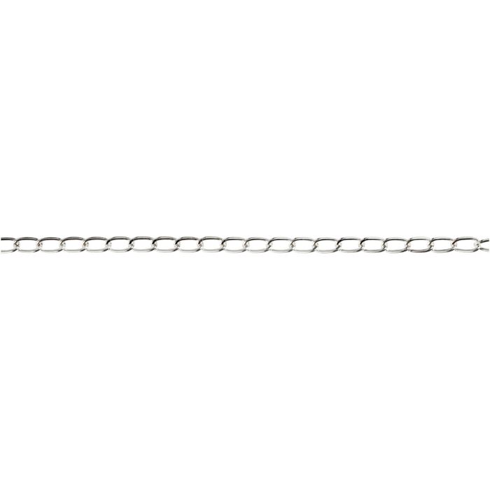 Cadena de joyería, A: 6 mm, plateado, 5 m/ 1 ud
