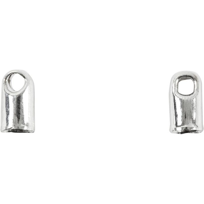 Piezas finales, dia 3,2 mm, plateado, 10 ud/ 1 paquete