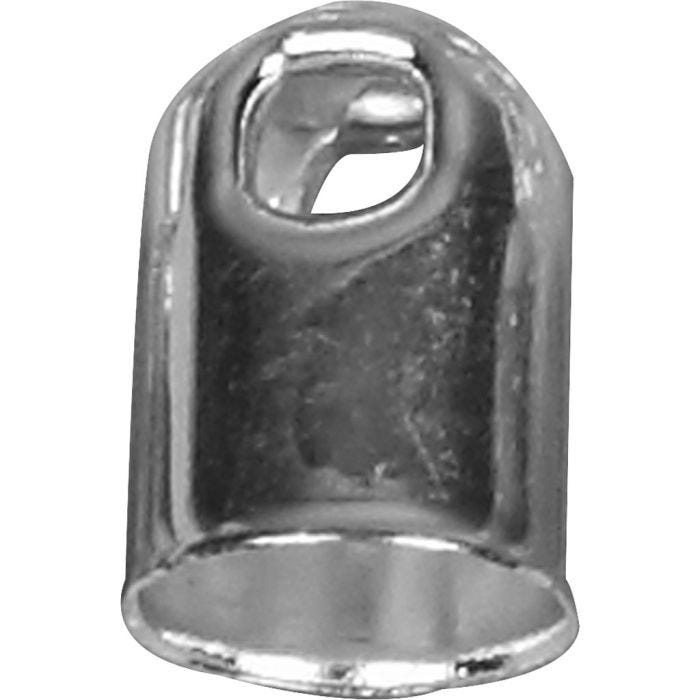 Piezas finales, dia 6 mm, plateado, 6 ud/ 1 paquete