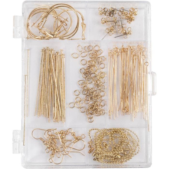 Kit Básico de Joyería, dorado/plateado, 1 set