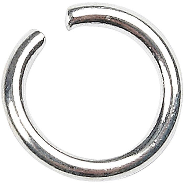 Anillas, medidas 7 mm, grosor 1 mm, plateado, 400 ud/ 1 paquete