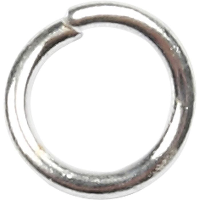Anillas, medidas 4,4 mm, grosor 0,7 mm, plateado, 500 ud/ 1 paquete