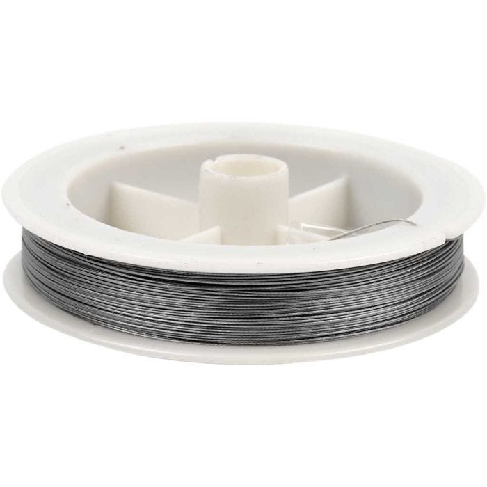 Alambre de Rebordear, grosor 0,38 mm, plata, 100 m/ 1 rollo