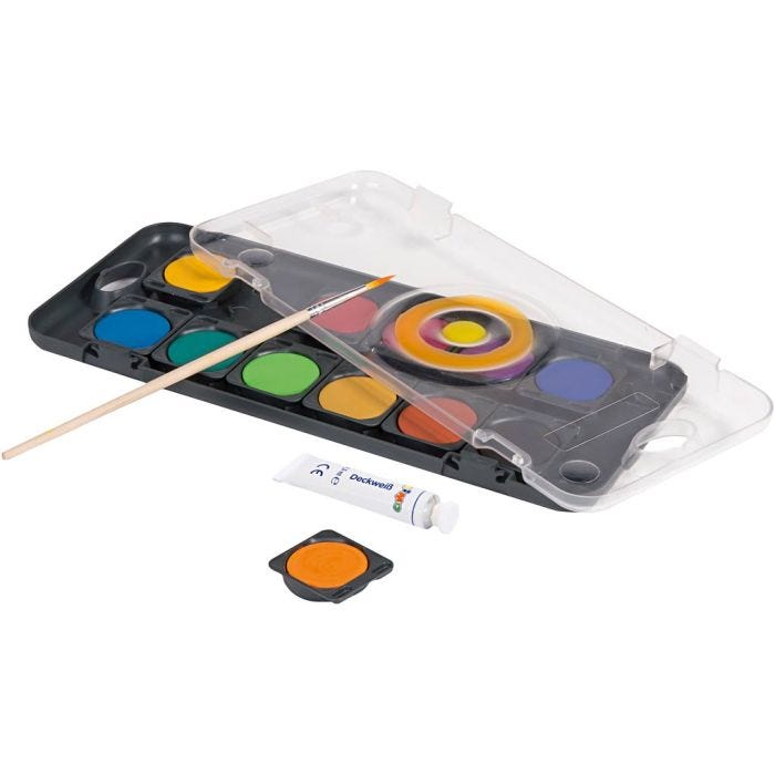Pinturas de Acuarela PRIMO, dia 30 mm, surtido de colores, 12 ud/ 1 paquete