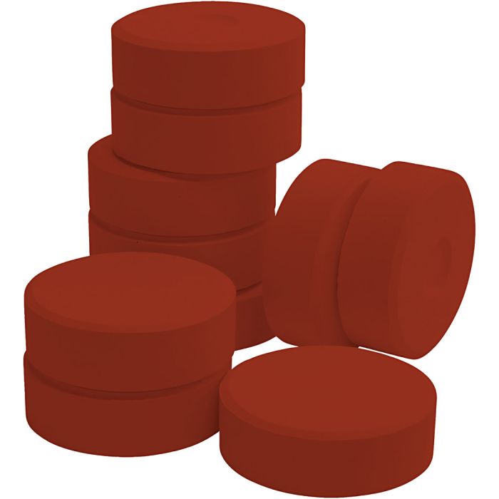 Pinturas acuarelables témpera, A: 19 mm, dia 57 mm, rojo carmesí, 10 ud/ 1 paquete