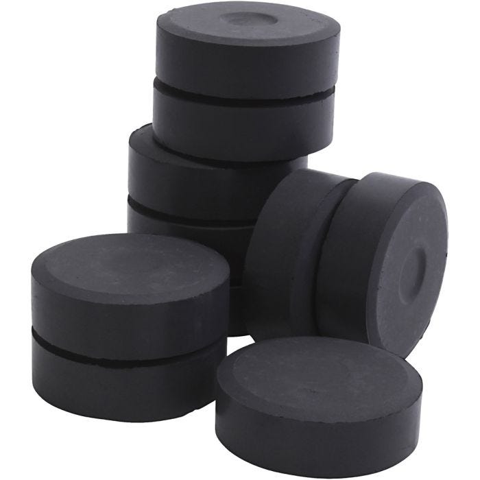 Pinturas acuarelables témpera, A: 19 mm, dia 57 mm, negro, 10 ud/ 1 paquete