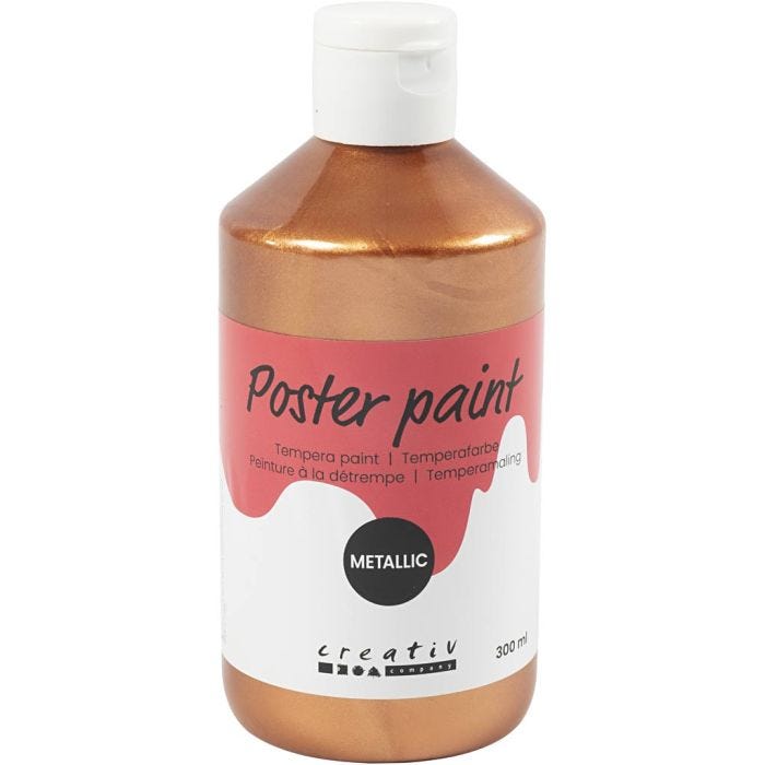 Pintura Témpera Metálica , cobre metalizado, 300 ml/ 1 paquete