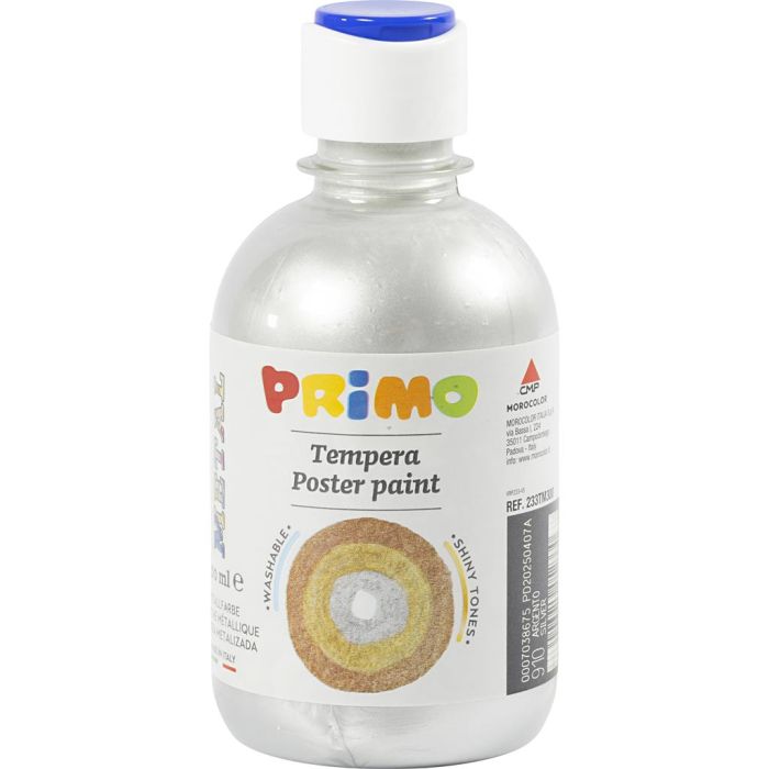 Pintura Témpera Metálica, plata, 300 ml/ 1 botella