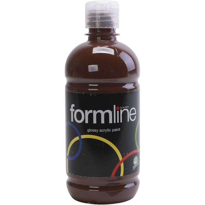 Pintura Acrílica, glossy, marrón, 500 ml/ 1 botella