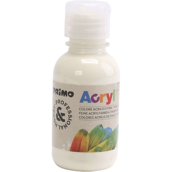 Pintura acrílica de lujo PRIMO, marfil, 125 ml/ 1 botella
