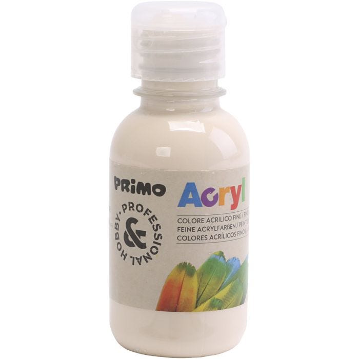 Pintura acrílica de lujo PRIMO, beige, 125 ml/ 1 botella