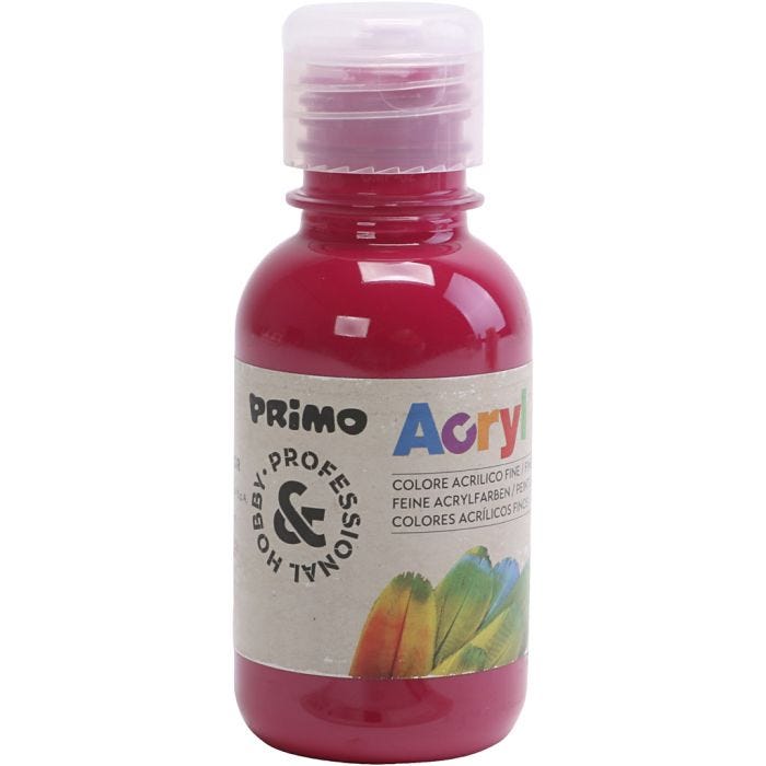 Pintura acrílica de lujo PRIMO, rojo primario, 125 ml/ 1 botella