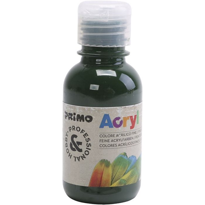 Pintura acrílica de lujo PRIMO, verde oscuro, 125 ml/ 1 botella