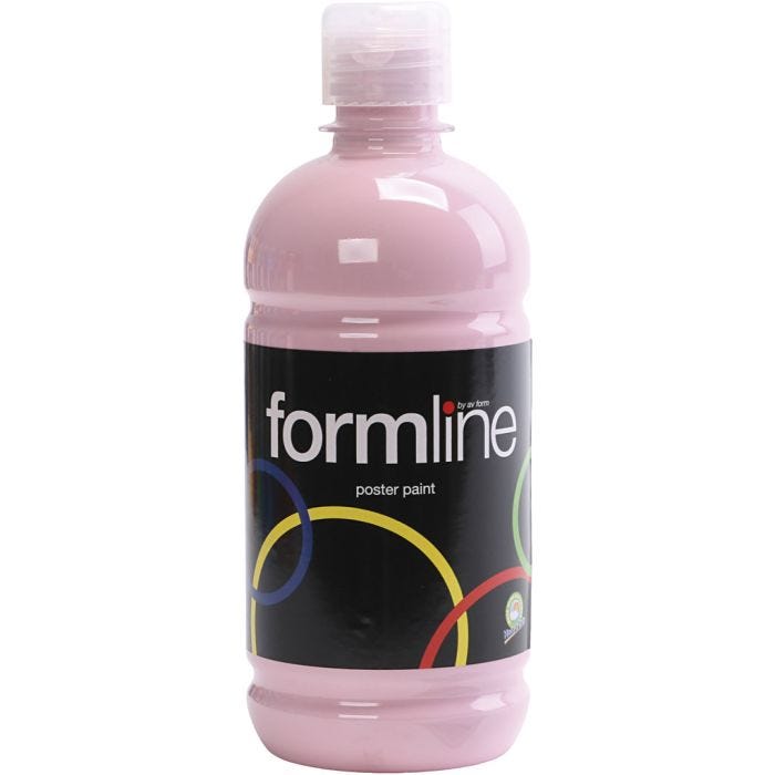 Pintura Témpera Mate, rosado, 500 ml/ 1 botella