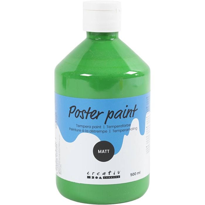 Pintura Témpera Mate, verde, 500 ml/ 1 botella