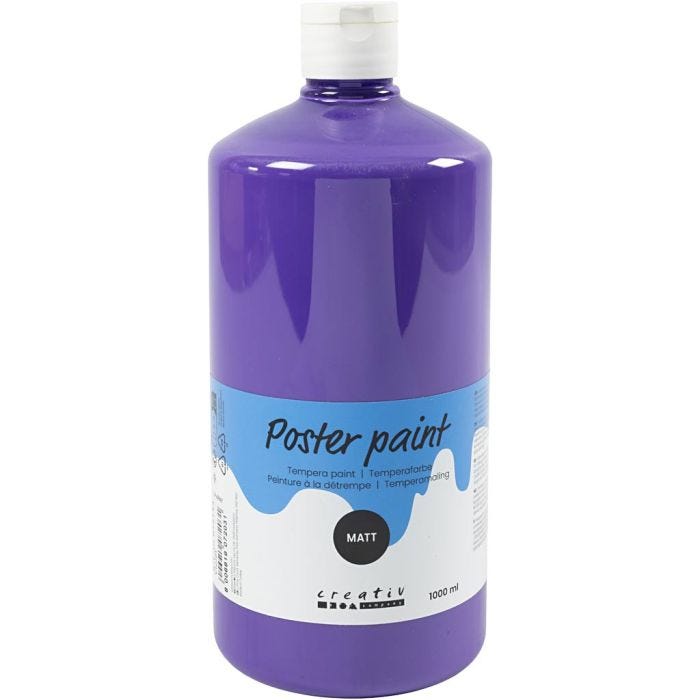 Pintura Témpera Mate, violeta, 1000 ml/ 1 botella