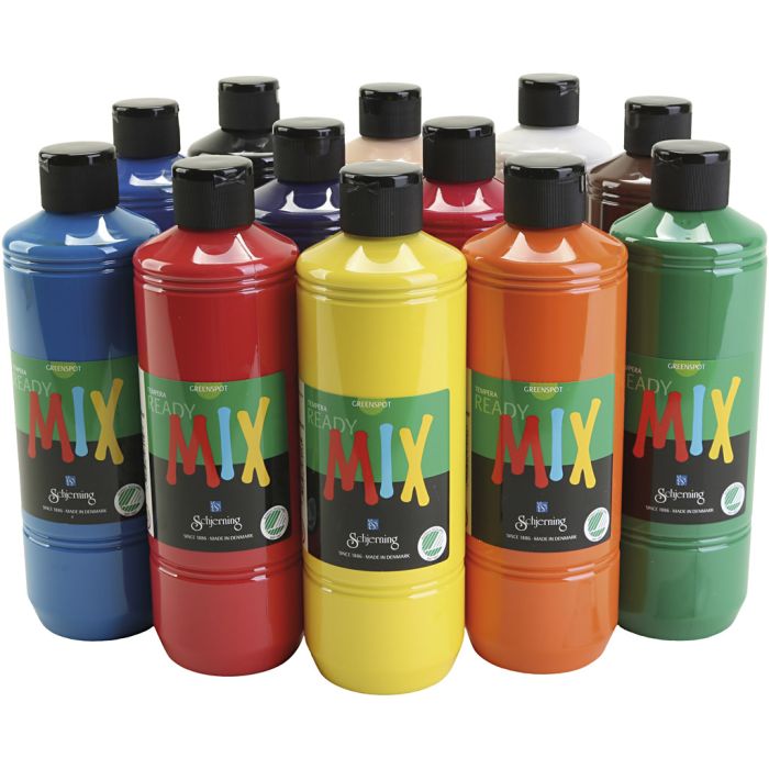 Greenspot Ready Mix, mate, surtido de colores, 12x500 ml/ 1 paquete