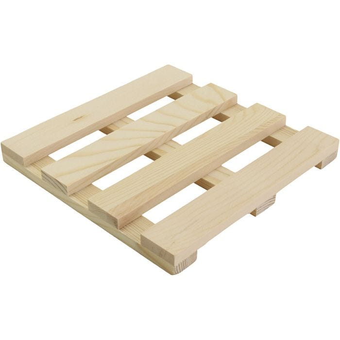 Protectores de mesa en madera, A: 1,5 cm, L. 15 cm, A: 15 cm, medidas 15x15 cm, 12 ud/ 1 paquete