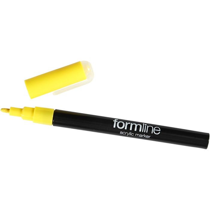rotulador acrílico Formline, trazo ancho 0,9-1,3 mm, amarillo, 1 ud
