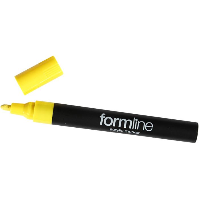 rotulador acrílico Formline, 2.5 mm, amarillo, 1 ud