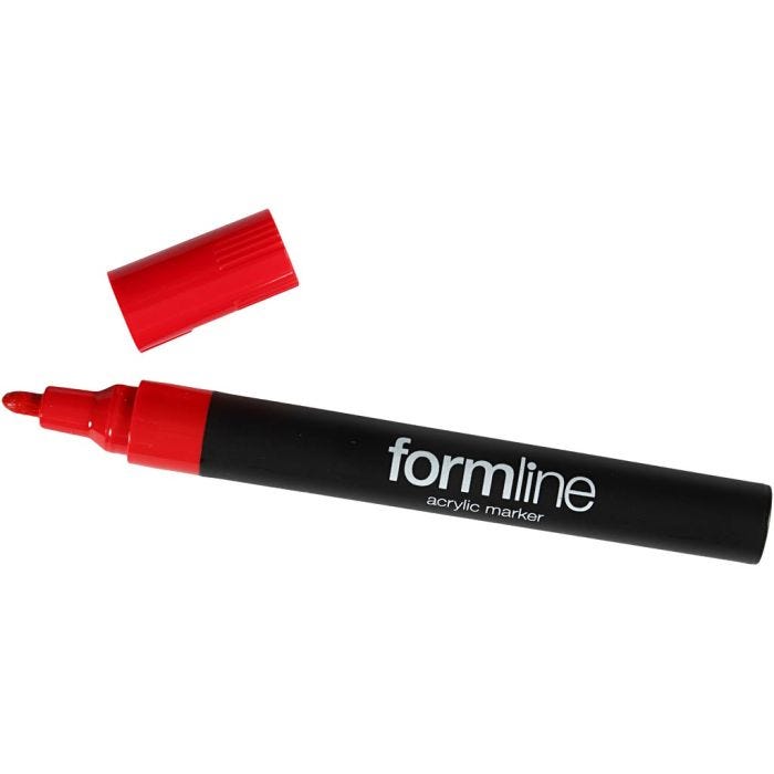 rotulador acrílico Formline, 2.5 mm, rojo, 1 ud