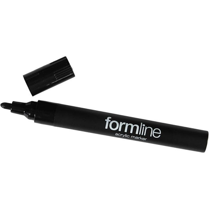 rotulador acrílico Formline, 2.5 mm, negro, 1 ud
